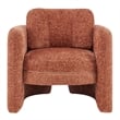 Pemberly Row Modern Fabric Accent Arm Chair in Grenada Terracotta