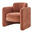 Pemberly Row Modern Fabric Accent Arm Chair in Grenada Terracotta