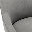 Pemberly Row Rustic Wood Base and Fabric Upholstered Office Chair in Fog Brown