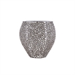 Pemberly Row Modern Style End Table made with Aluminium Casted in Silver Color