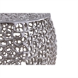 Pemberly Row Modern Style End Table made with Aluminium Casted in Silver Color