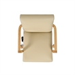 Pemberly Row High Back Executive Home Office Chair Neutral Cream Beige & Wood