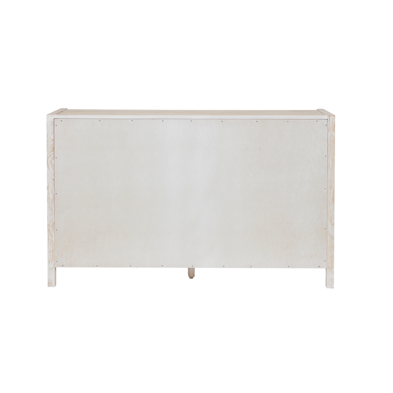 Pemberly Row Contemporary Getaway Dresser in White Weathered Oak