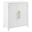 Pemberly Row Stackable Wood Kitchen Pantry Storage Cabinet in White