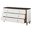 Pemberly Row Wooden 6-Drawer Dresser with Jewelry Tray in White and Brown