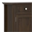 Pemberly Row Solid Wood Entryway Storage Cabinet in Brunette Brown