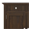 Pemberly Row Solid Wood Entryway Storage Cabinet in Brunette Brown
