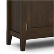 Pemberly Row Solid Wood Entryway Storage Cabinet in Brunette Brown