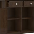 Pemberly Row Solid Wood Entryway Storage Cabinet in Brunette Brown