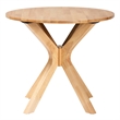 Pemberly Row Round Wood Dining Table with Splayed Legs in Brown