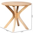 Pemberly Row Round Wood Dining Table with Splayed Legs in Brown
