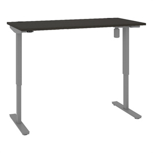 Pemberly Row 30x72&quot Contemporary Engineered Wood Standing Desk in Deep Gray