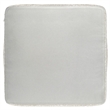 Pemberly Row Contemporary Square Pouf in Ivory Boucle Finish