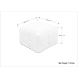 Pemberly Row Contemporary Square Pouf in Ivory Boucle Finish