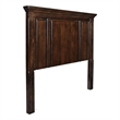 Pemberly Row Modern Wood Queen Panel Headboard in Dark Brown