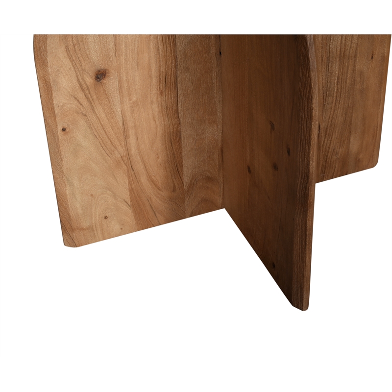 Pemberly Row Natural Finished Modern Organic Wood Dining Table