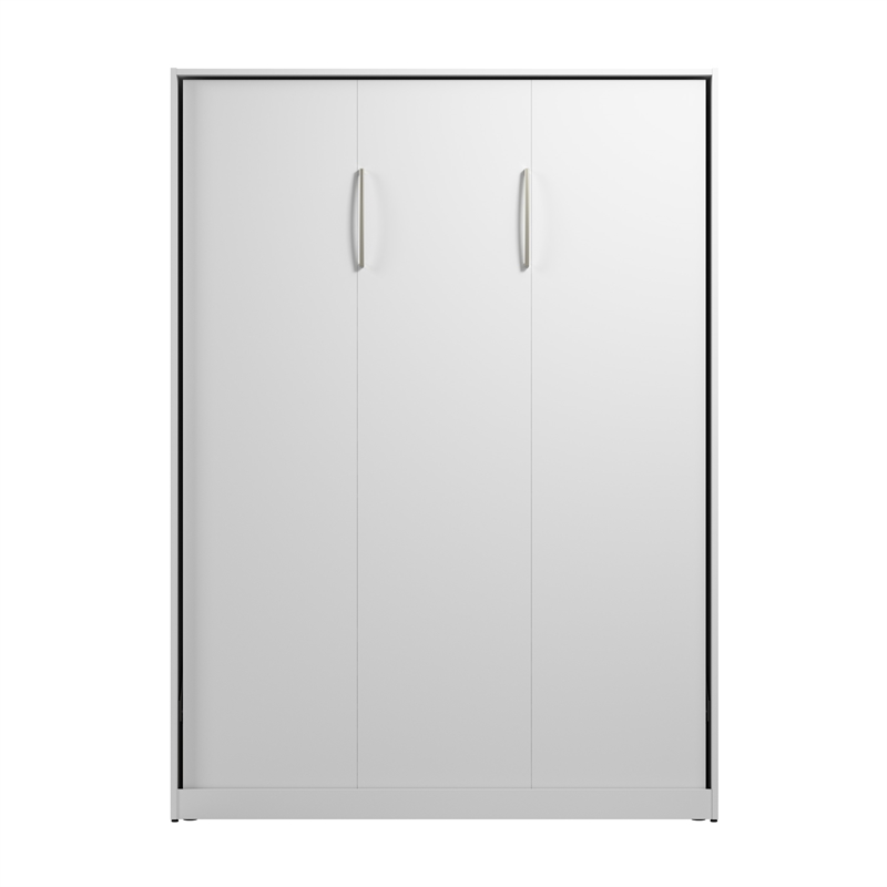 Pemberly Row Contemporary Engineered Wood Full Murphy Bed in White