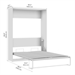 Pemberly Row Contemporary Engineered Wood Full Murphy Bed in White