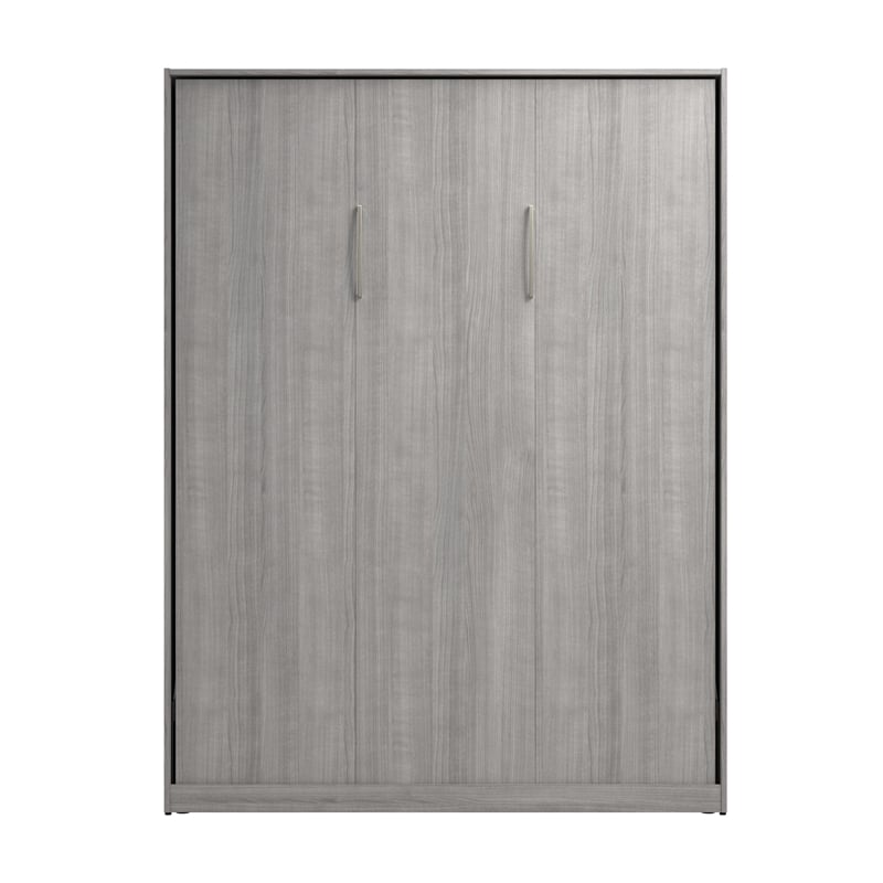Pemberly Row Modern Engineered Wood Queen Murphy Bed in Gray