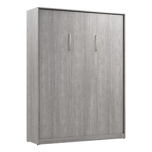 Pemberly Row Modern Engineered Wood Queen Murphy Bed in Gray
