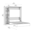 Pemberly Row Wood Queen Murphy Bed with Closet Organizer in Gray