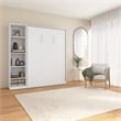 Pemberly Row Wood Full Murphy Bed with Closet Organizer in White