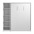 Pemberly Row Wood Full Murphy Bed with Closet Organizer in White