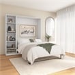 Pemberly Row Wood Full Murphy Bed with Closet Organizer in White