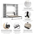 Pemberly Row Wood Full Murphy Bed with Closet Organizers in White