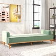 Pemberly Row Vintage Convertible Sofa Bed Futon in Teal Velvet