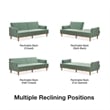 Pemberly Row Vintage Convertible Sofa Bed Futon in Teal Velvet