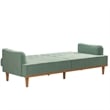 Pemberly Row Vintage Convertible Sofa Bed Futon in Teal Velvet
