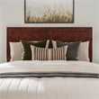 Pemberly Row Canyon Queen Wood Platform Bed with Matching Footboard in Walnut