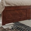 Pemberly Row Canyon Queen Wood Platform Bed with Matching Footboard in Walnut