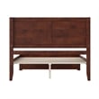 Pemberly Row Canyon Queen Wood Platform Bed with Matching Footboard in Walnut