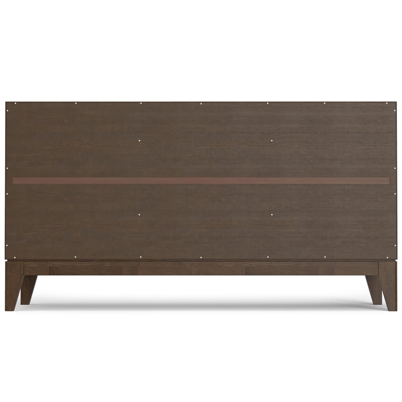 Pemberly Row 3-Door Solid Wood Sideboard Buffet/Storage in Walnut Brown