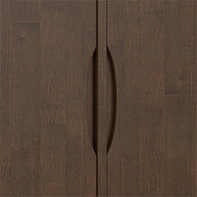 Pemberly Row 2-Door Solid Wood Sideboard Buffet/Storage in Walnut Brown