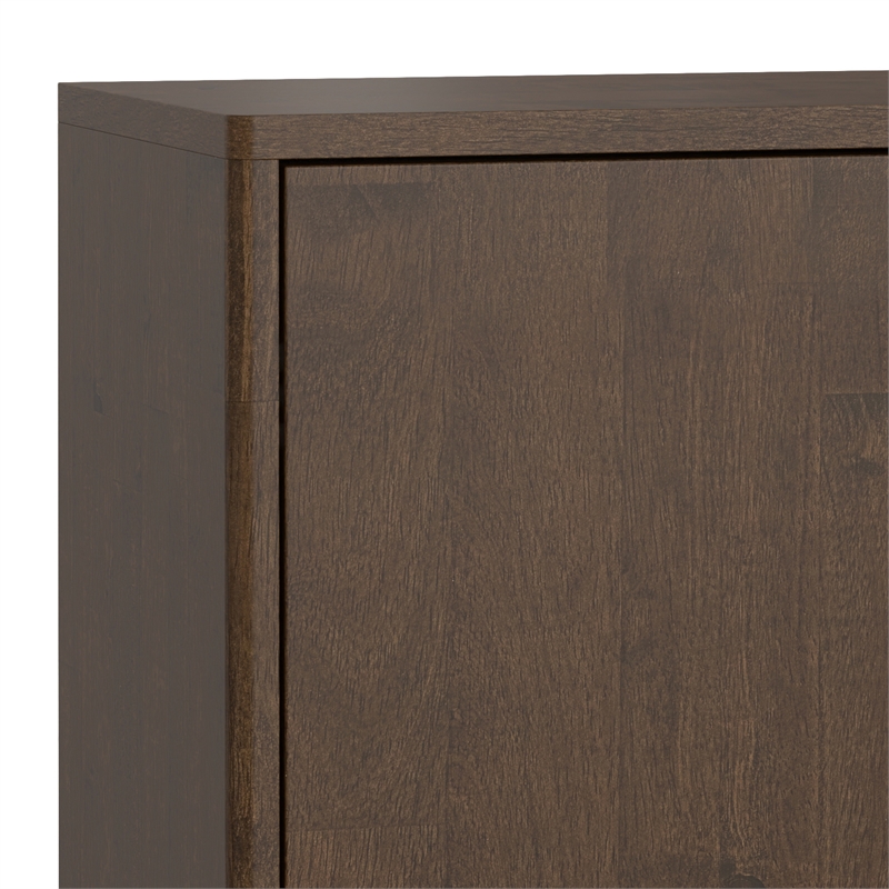 Pemberly Row 2-Door Solid Wood Sideboard Buffet/Storage in Walnut Brown