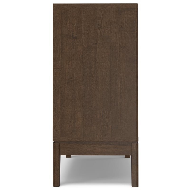 Pemberly Row 2-Door Solid Wood Sideboard Buffet/Storage in Walnut Brown