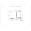 Pemberly Row 2-Door Solid Wood Sideboard Buffet/Storage in Walnut Brown