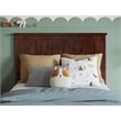 Pemberly Row Twin Coastal Solid Wood Panel Headboard in Walnut