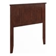 Pemberly Row Twin Coastal Solid Wood Panel Headboard in Walnut