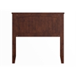 Pemberly Row Twin Coastal Solid Wood Panel Headboard in Walnut