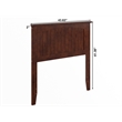 Pemberly Row Twin Coastal Solid Wood Panel Headboard in Walnut