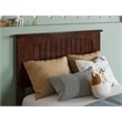 Pemberly Row Twin Coastal Solid Wood Panel Headboard in Walnut