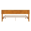Pemberly Row Solid Wood Modern Low Profile King Platform Bed in Light Toffee
