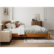 Pemberly Row Solid Wood Modern Low Profile King Platform Bed in Light Toffee