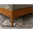 Pemberly Row Solid Wood Modern Low Profile King Platform Bed in Light Toffee