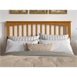 Pemberly Row Mission Queen Wood Headboard in Light Toffee