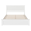 Pemberly Row King Wood Low Profile Platform Bed with Matching Footboard in White